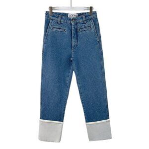 Loewe Blue cotton denim casual pants